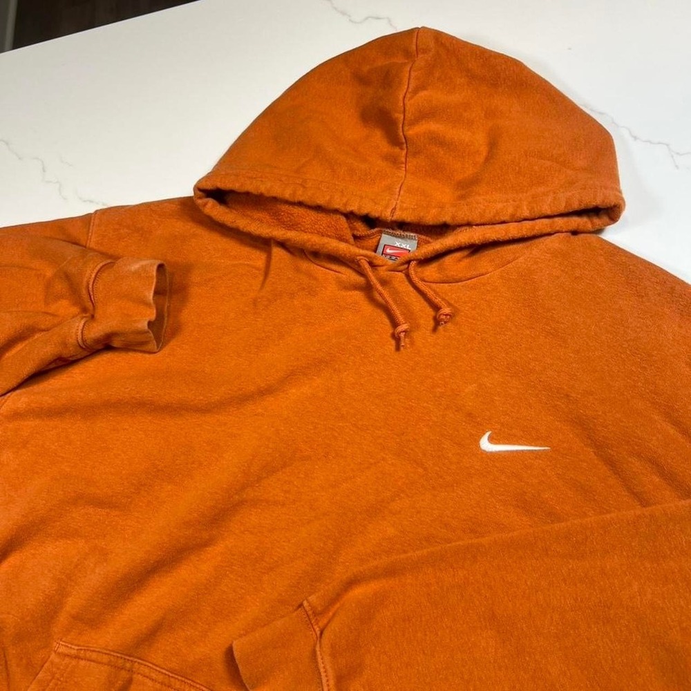 Nike Hoodie Mens XXL Burnt Orange Mini Swoosh Team Pullover Sweatshirt